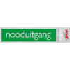 Pickup - Route Alulook 165 x 44 mm Sticker nooduitgang groen