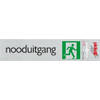 Pickup - Route Alulook 165 x 44 mm Sticker nooduitgang amsterdam