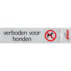 Pickup - Route Alulook 165 x 44 mm Sticker verboden voor honden