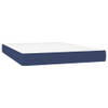 The Living Store Pocketveringmatras - Matras - Afmeting- 140 x 200 x 20 cm - Kleur- Wit en blauw - Ken- Duurzaam