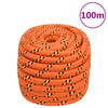 vidaXL Boot touw 20 mm 100 m polypropyleen oranje