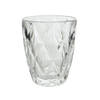 Waterglas glas geruit d8h13cm heldr