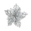 Everlands - Poinsettia plc d23.50h10cm zilver