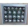 Kerstballen glas zilver