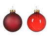 Decoris - Kerstbal glas d6 cm ossenbloed 6st kerst