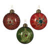 Decoris - Kerstbal glas d8 cm a3 CLXXIX kerst