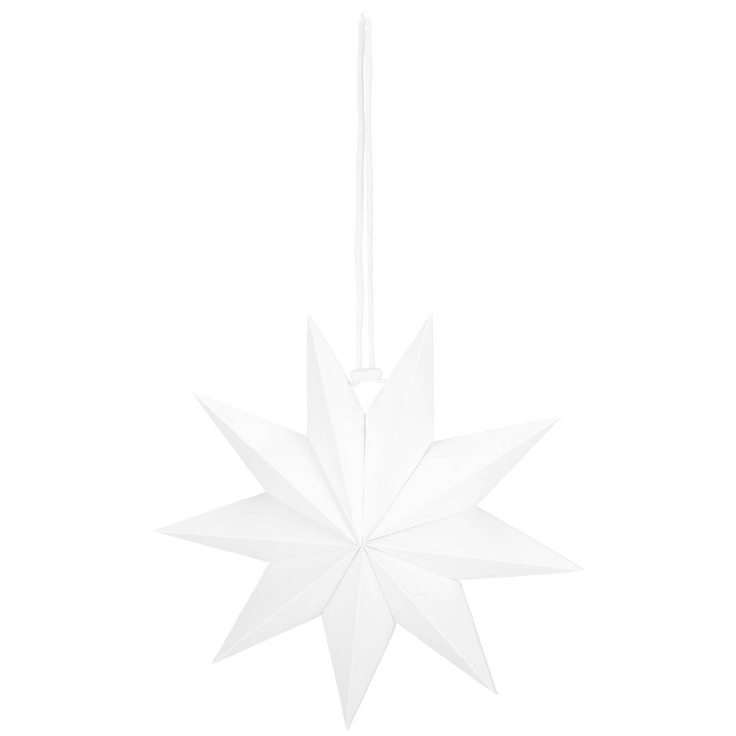 Springos Kerst Ster - Papier - Opvouwbaar - 30 cm - Wit