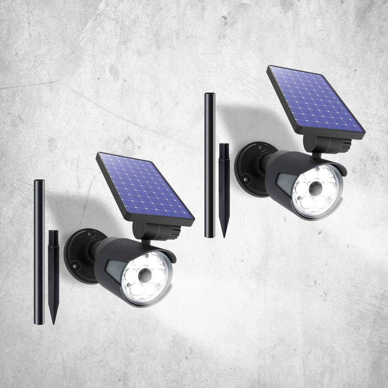 Panta Safe Light Solar LED Double Pack 8 high-power LED's tot 7,5 meter bereik weerbestendig & 