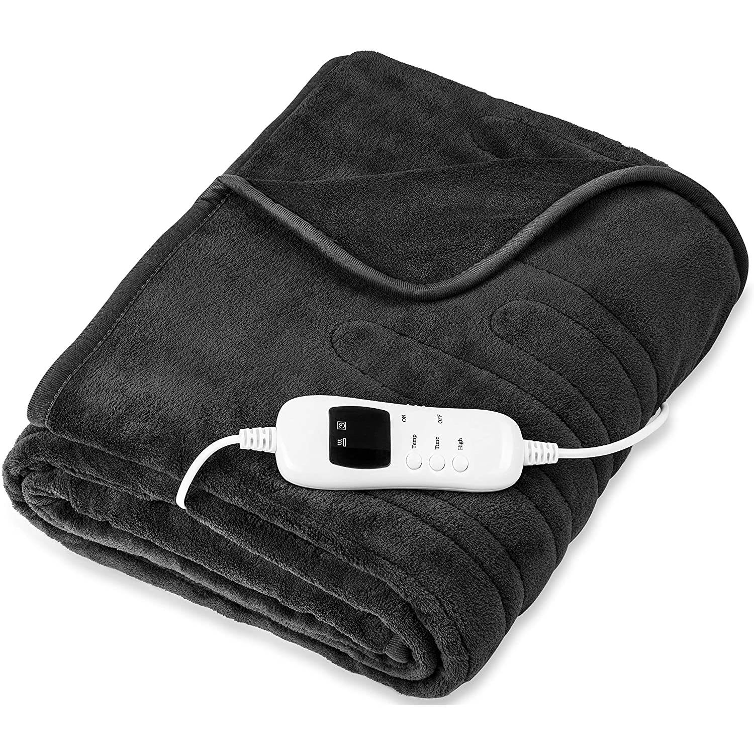 Sinnlein- Elektrische deken, antraciet, verwarmde deken, XXL verwarmingsdeken, 160 x 120 cm, automatisch uitschakelen