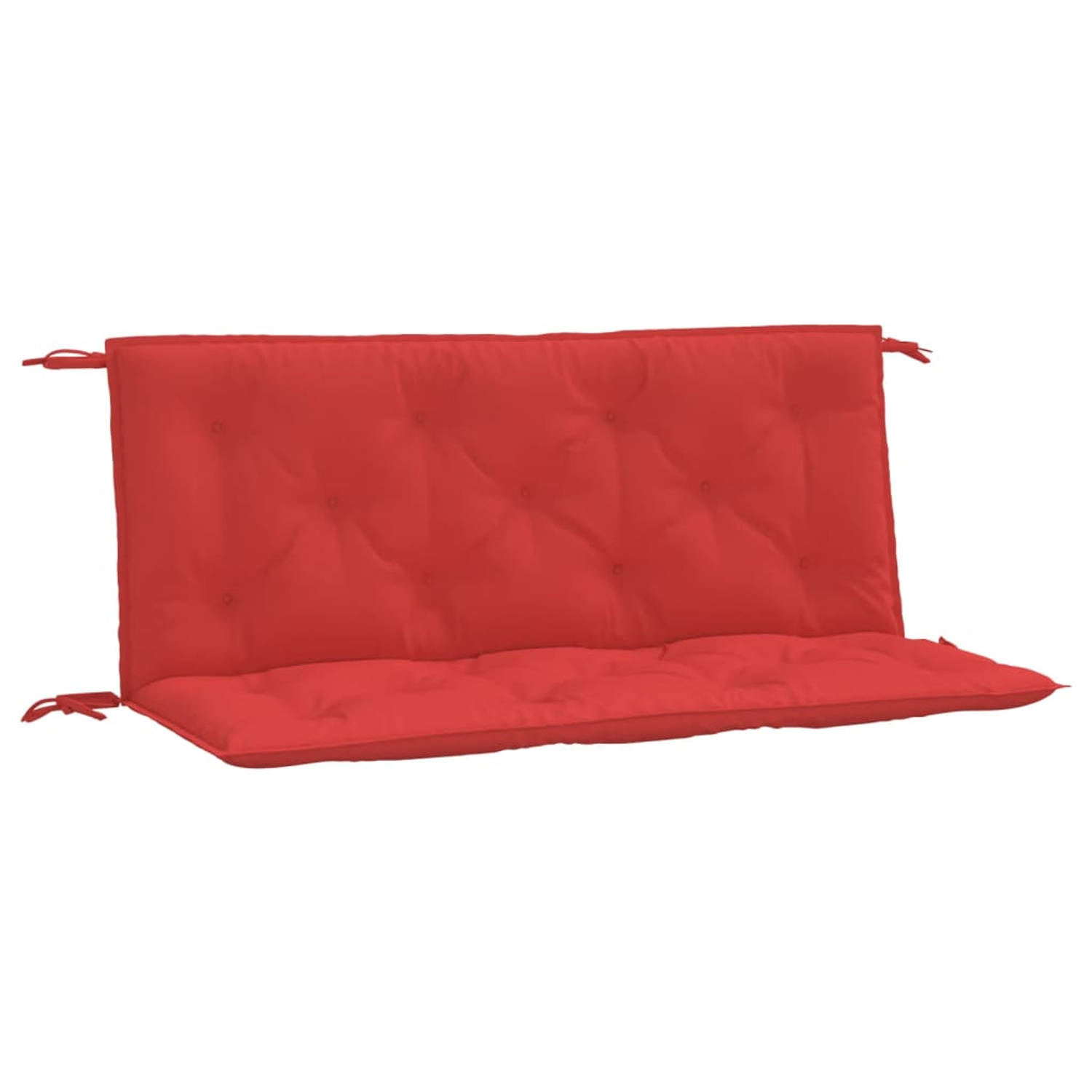 The Living Store Tuinbankkussen - Oxford stof - Rood - 120 x 50 cm - Anti-slip design