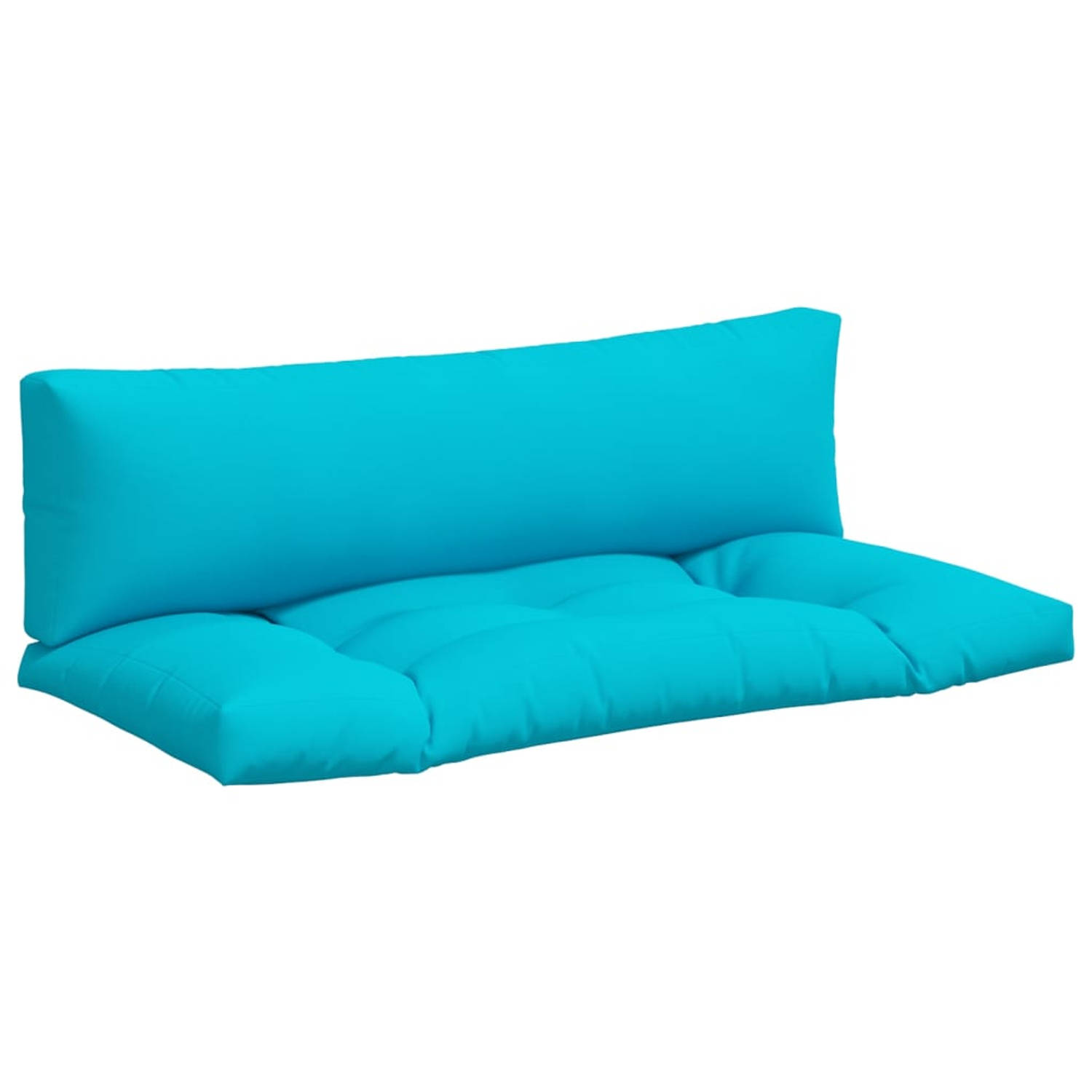 The Living Store Palletkussen - Oxford stof - 110 x 58 x 10 cm - Turquoise