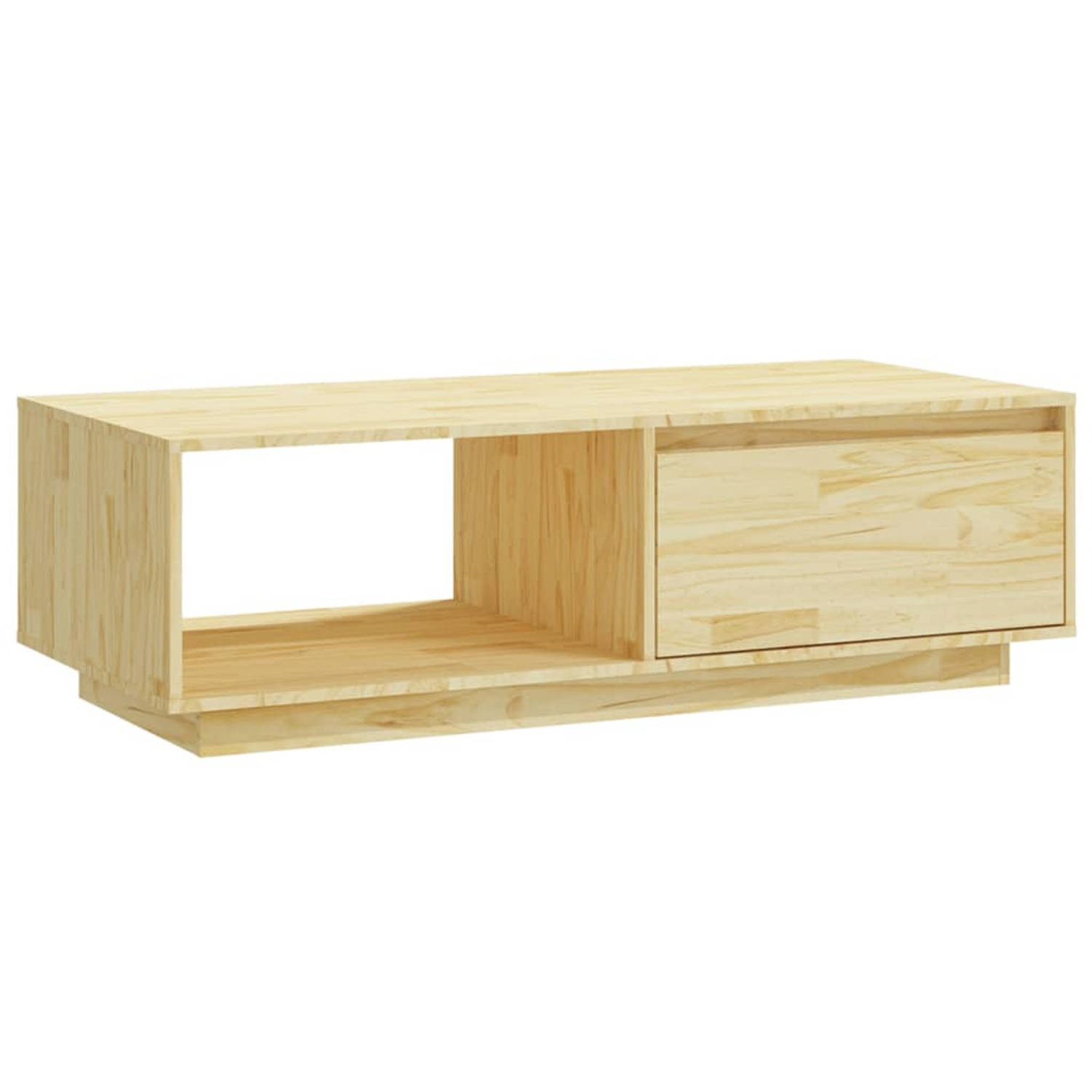 The Living Store Banktafel - Modern ontwerp - Massief grenenhout - 110 x 50 x 33.5 cm - Opbergschap