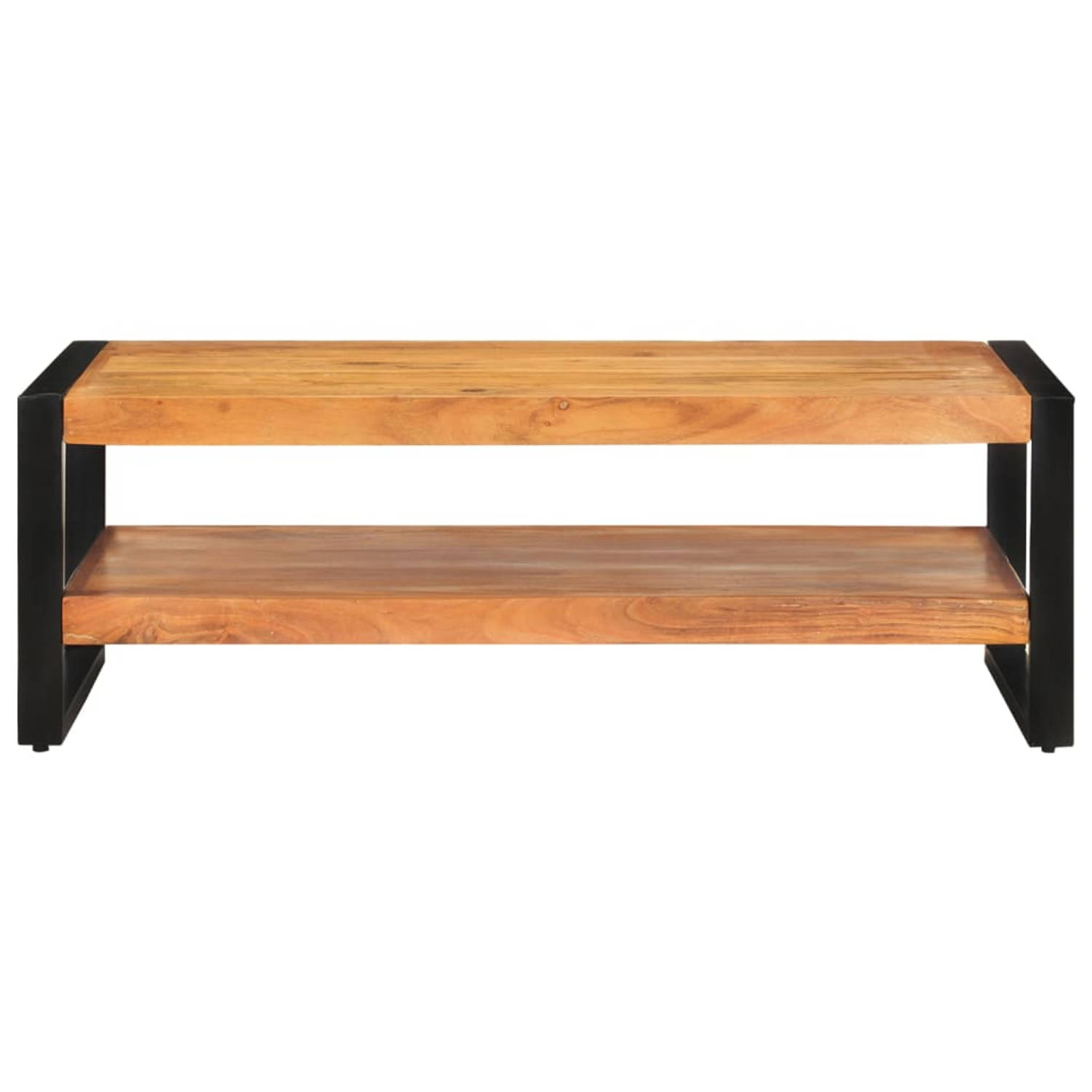 The Living Store Woonkamertafel - Hout - Rustieke Charme - 120x60x40 cm - Massief Acaciahout