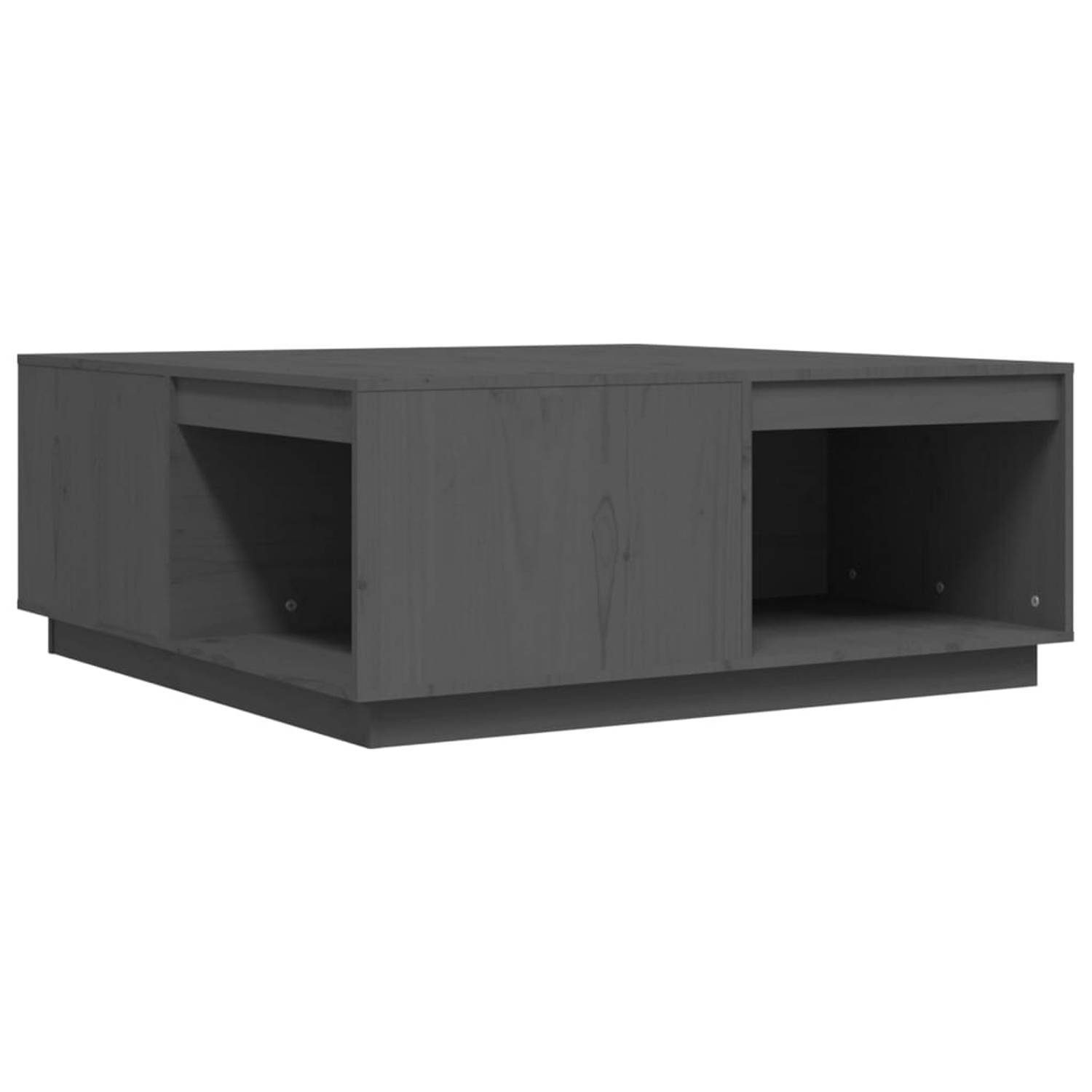 The Living Store Salontafel Rustiek Grijs 100 x 101 x 40.5 cm Massief Grenenhout