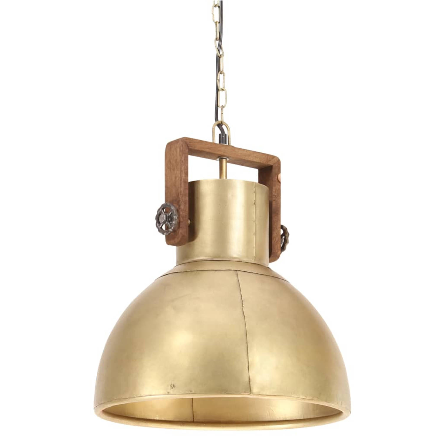 The Living Store Hanglamp Industriële Stijl - 40x47 cm - Messing - bruin