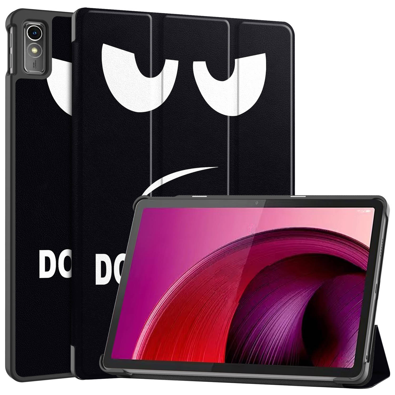 Lenovo Tab M10 5G Hoes Case Hoesje - Lenovo Tab M10 5G Hoesje Hard Cover Lenovo Tab M10 5G Bookcase Hoes - Don't Touch Me