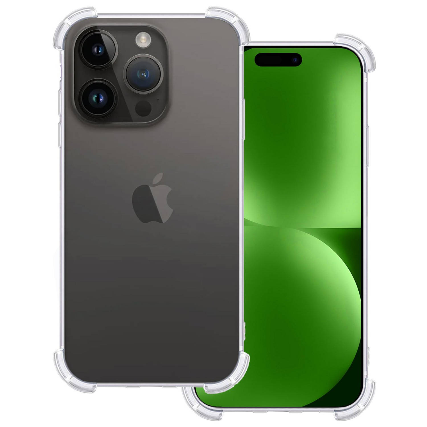 Hoesje voor iPhone 15 Pro Hoesje Shock Proof Case Hoes - iPhone 15 Pro Hoes Cover Shockproof - Transparant