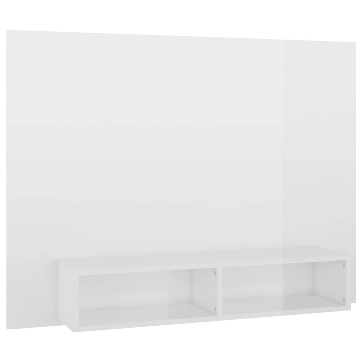 The Living Store TV-wandmeubel - Hifi-kast - 120 x 23.5 x 90 cm - Hoogglans wit