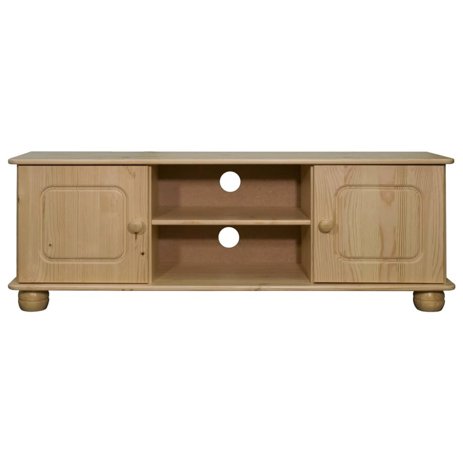 The Living Store Stereokast Hout TV-meubel 115 x 29 x 40 cm Massief grenenhout