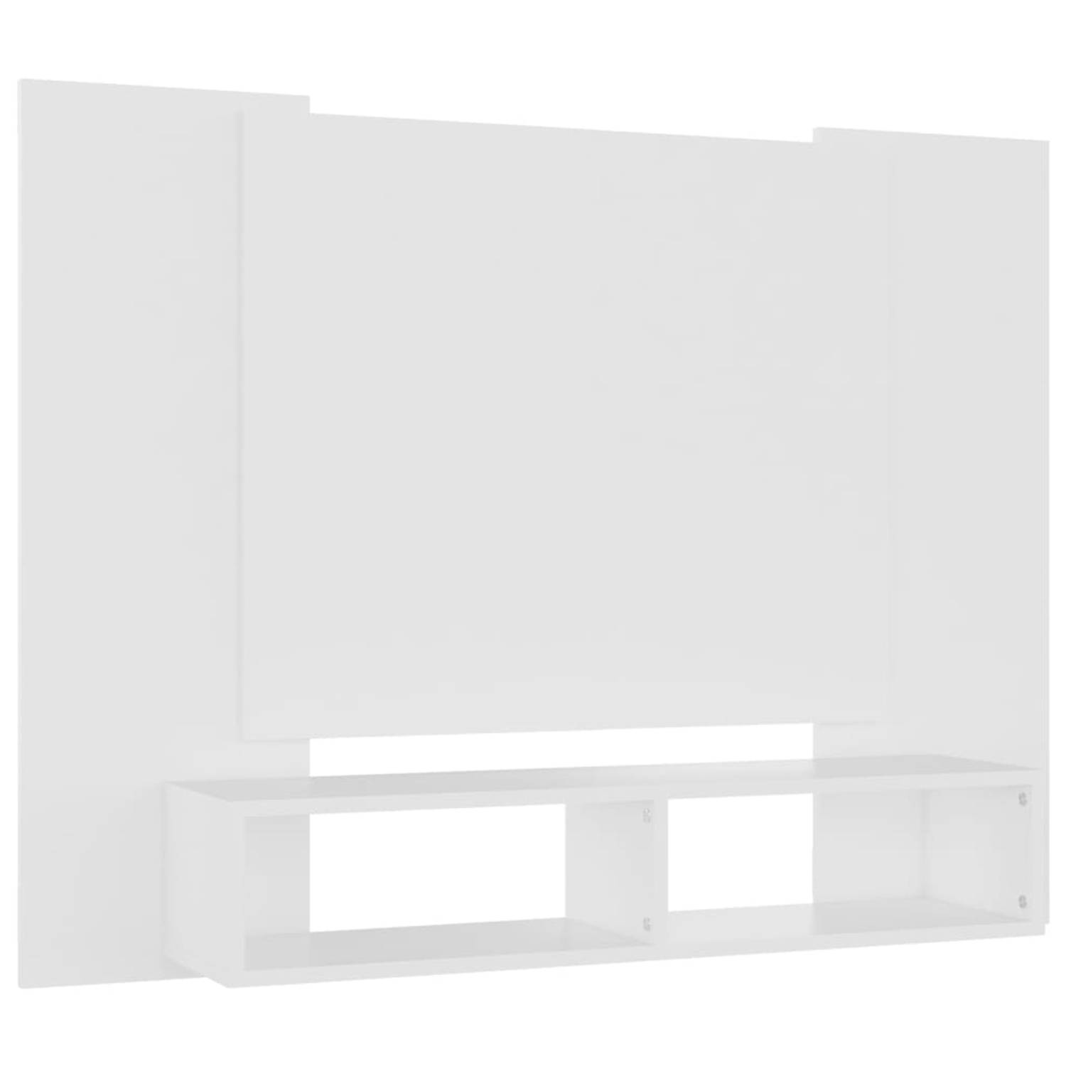The Living Store TV-wandmeubel - Hifi-kast - 120x23.5x90 cm - Wit - Spaanplaat