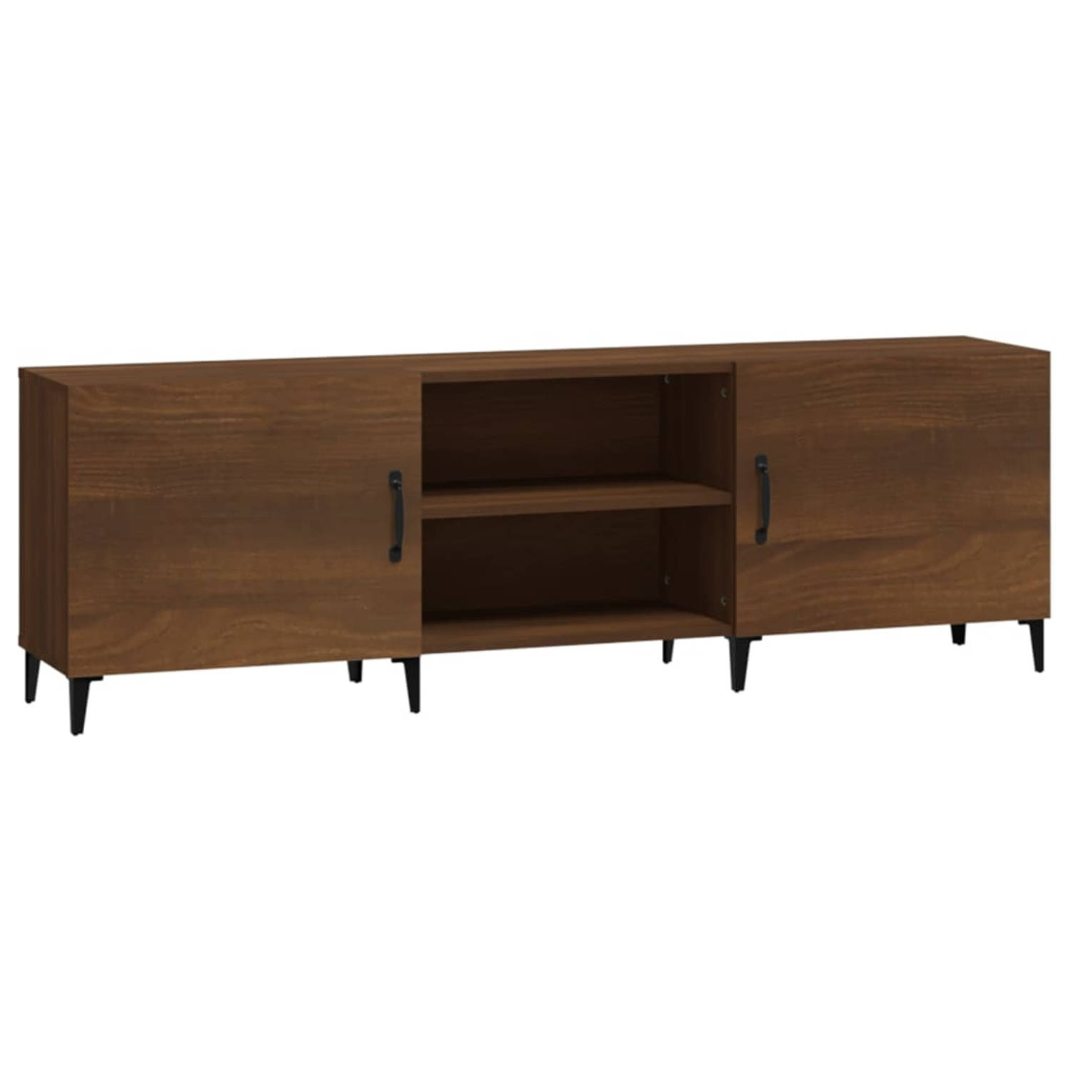 The Living Store Klassieke TV-kast - Bruineiken - 150 x 30 x 50 cm - Stevig materiaal