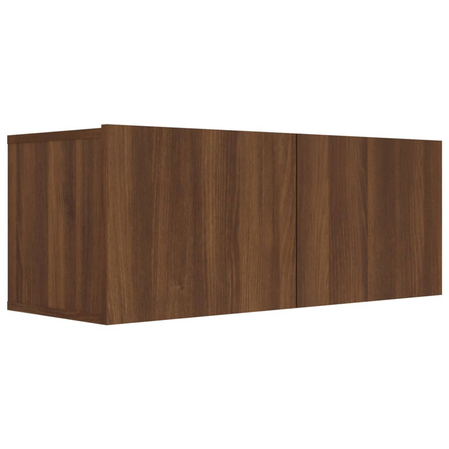 The Living Store Tv-meubel - Trendy en praktisch design - Hoogwaardig - glad bewerkt hout - 2 vakken - Wandmontage - Neerklapbare deuren - 80 x 30 x 30 cm