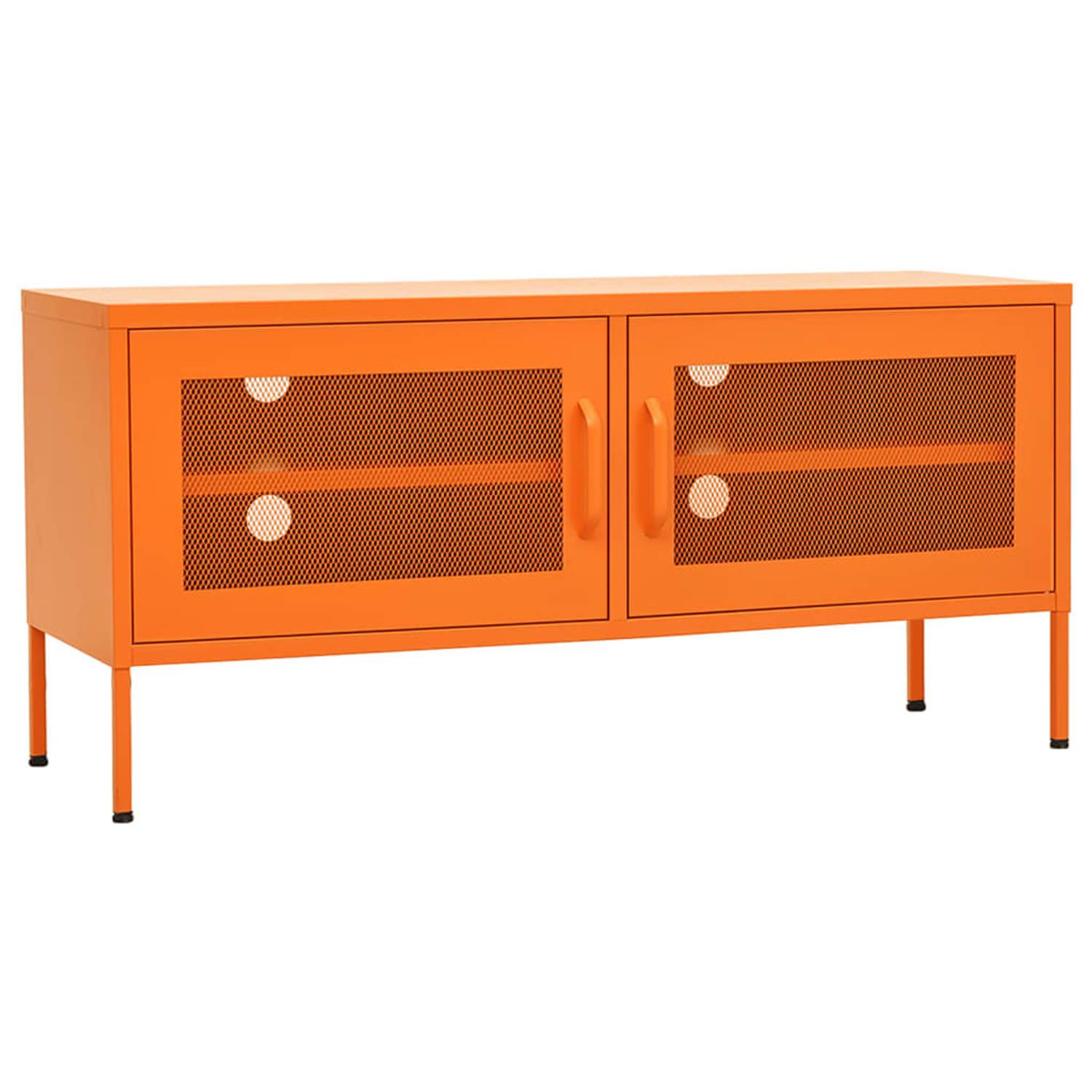 The Living Store Tv-meubel 105x35x50 cm staal oranje - Kast