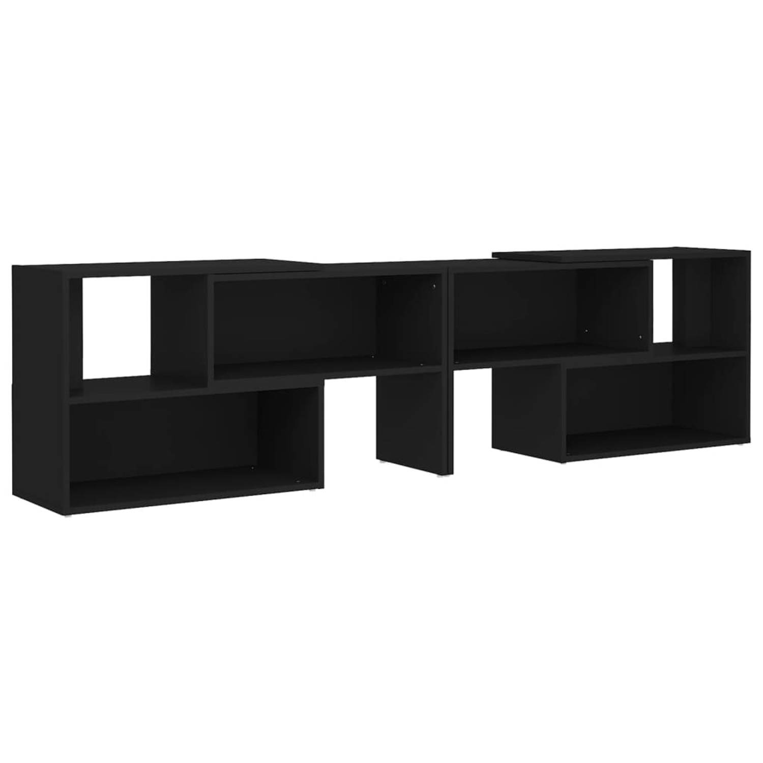 The Living Store Tv-meubel 149x30x52 cm spaanplaat zwart - Kast