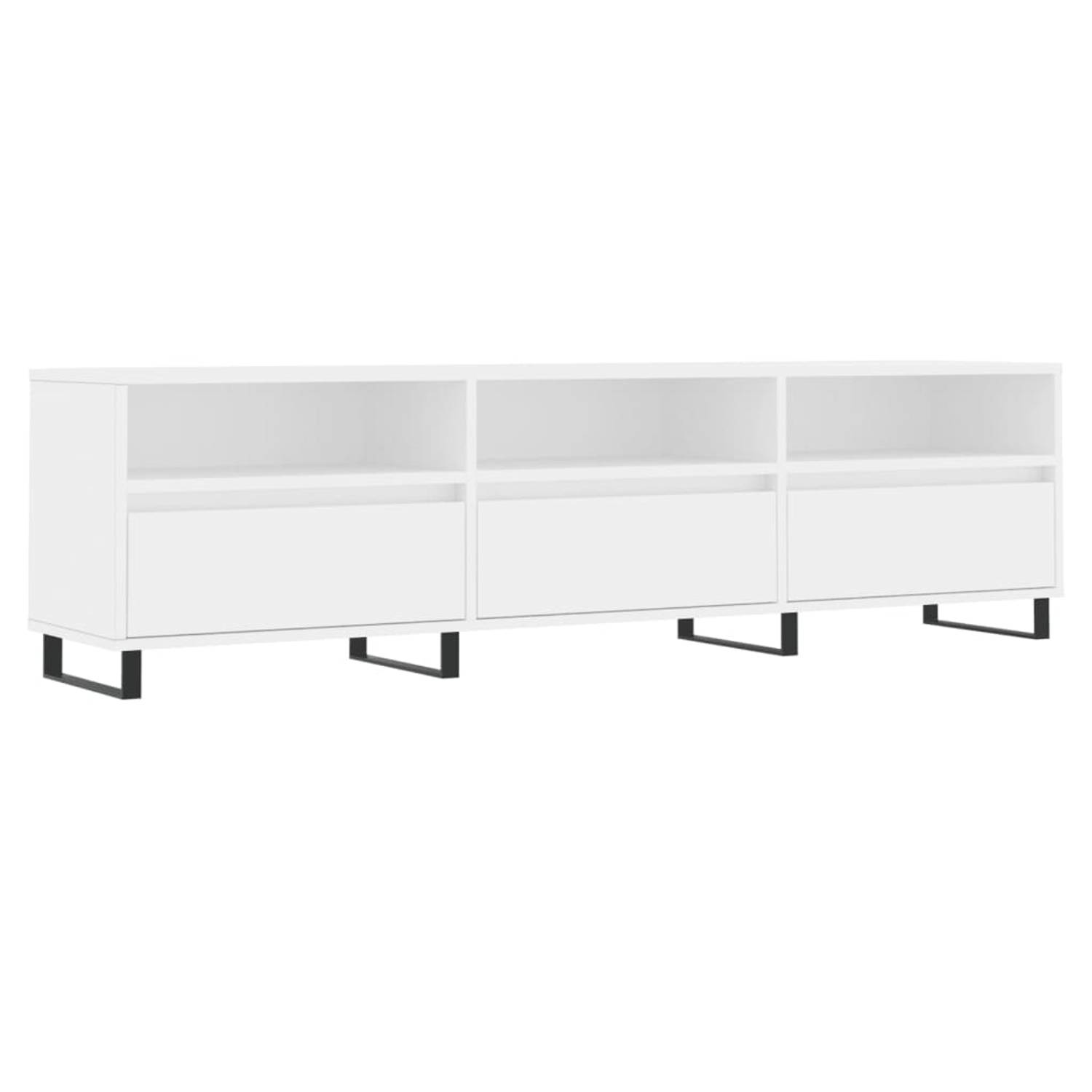 The Living Store TV-meubel 150x30x44.5 cm - bewerkt hout en ijzer