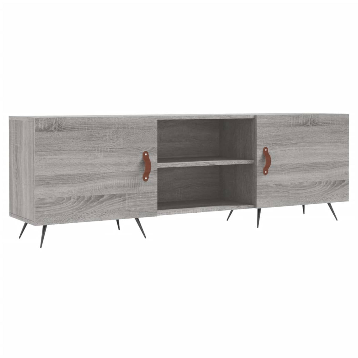 The Living Store TV-meubel - Sonoma Eiken - 150 x 30 x 50 cm - Bewerkt hout en ijzer