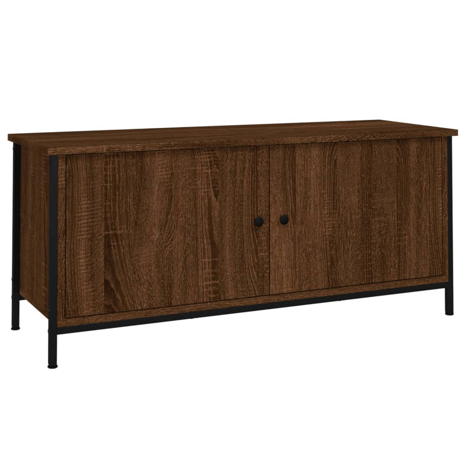The Living Store TV-meubel Trendy en praktisch ontwerp Duurzaam bewerkt hout Voldoende opbergruimte 