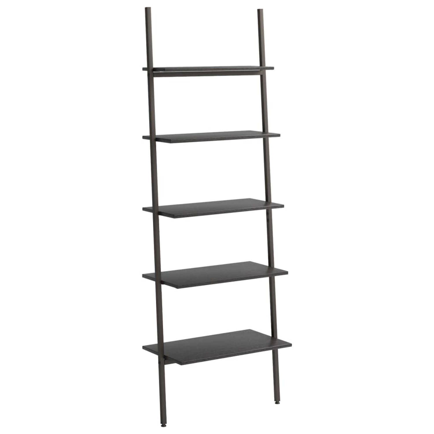 The Living Store Opbergrek 5 Schappen - 64x34x185.5cm - Sterke Stalen Constructie