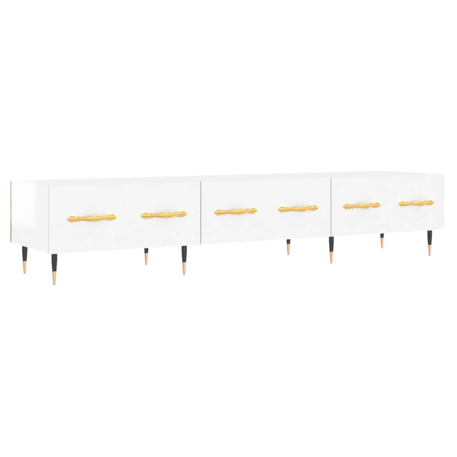 The Living Store TV Meubel - Hoogglans wit - 150 x 36 x 30 cm (B x D x H)