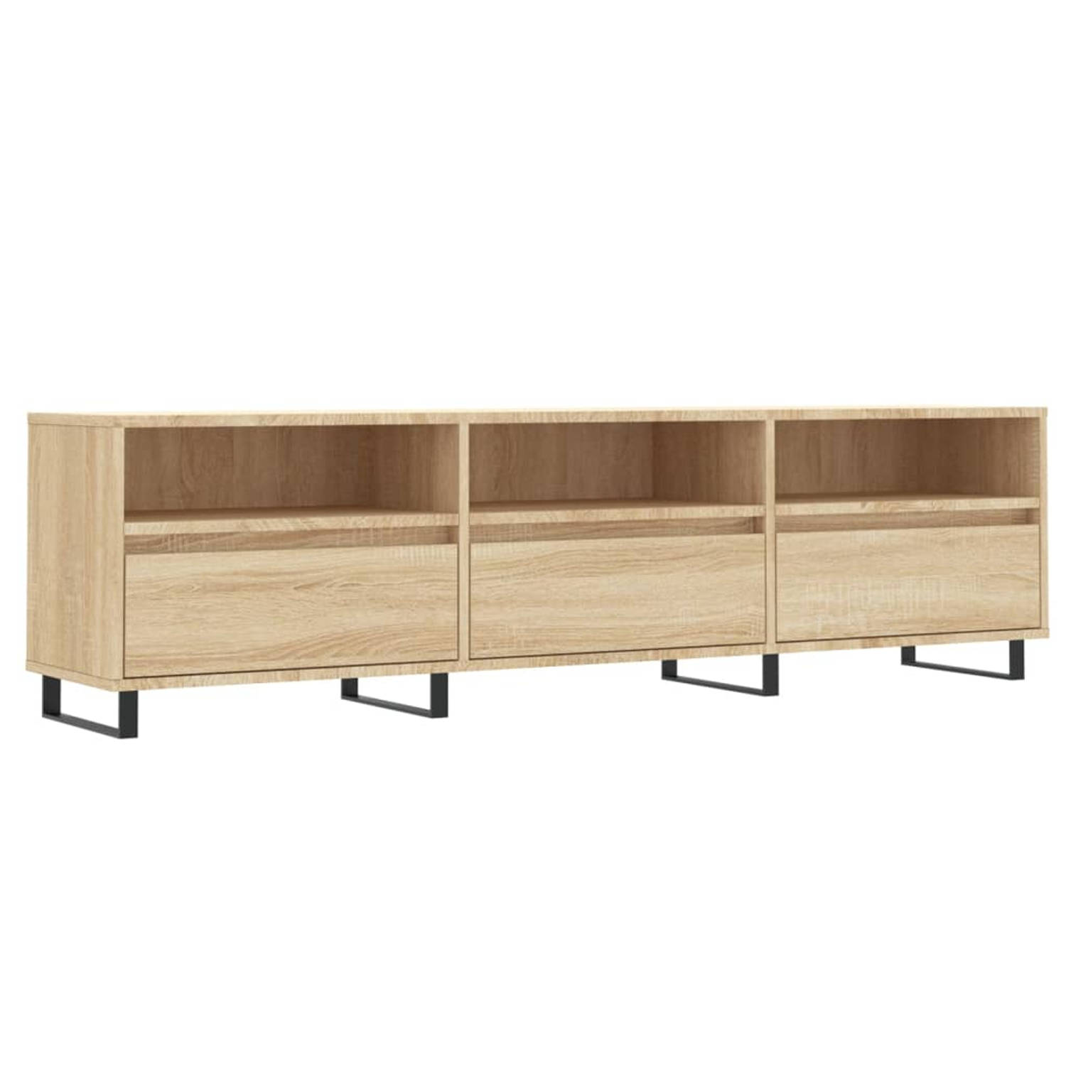 The Living Store Tv-meubel Sonoma Eiken - 150 x 30 x 44.5 cm - Stabiel en praktisch