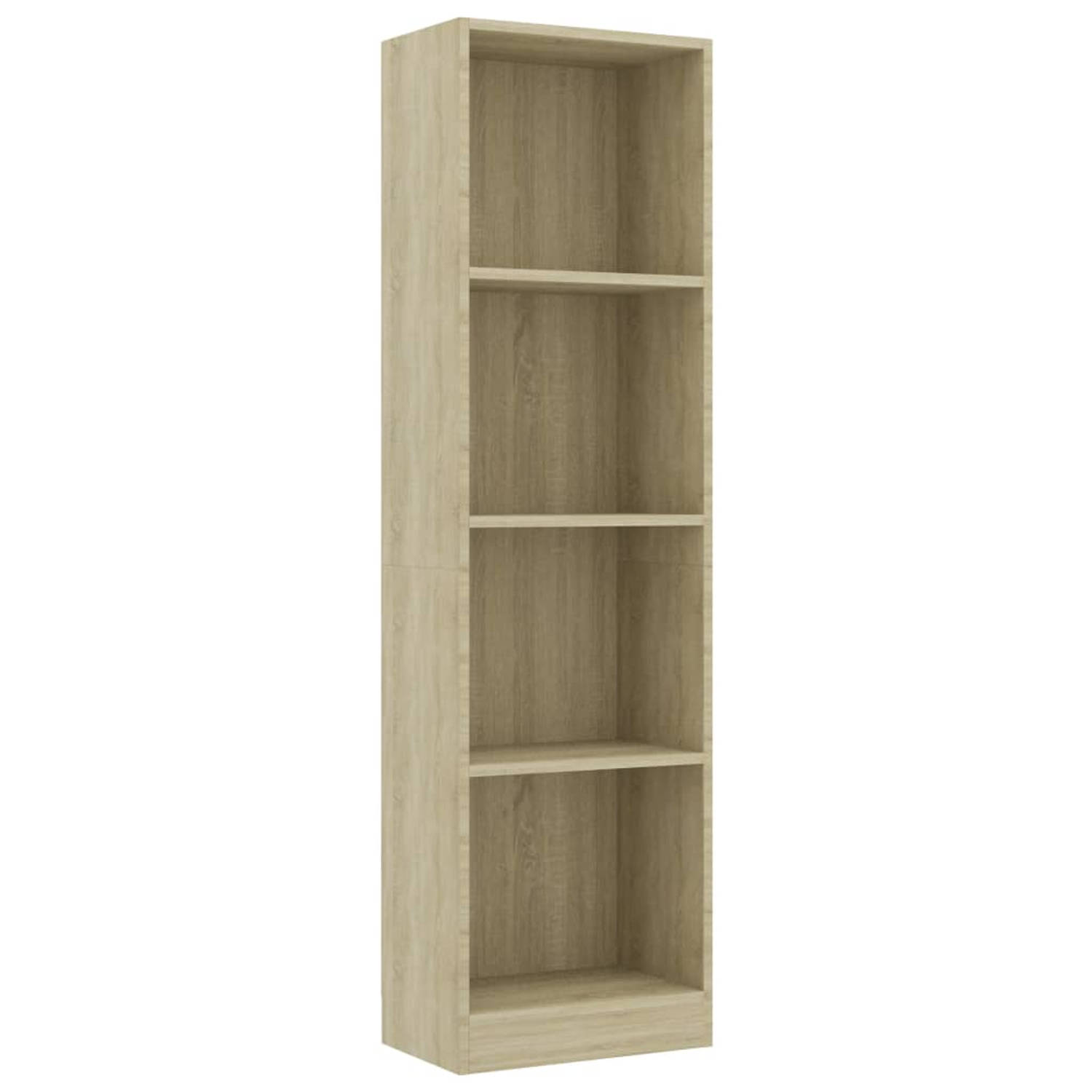 The Living Store Boekenkast Sonoma Eiken 40 x 24 x 142 cm 4 schappen