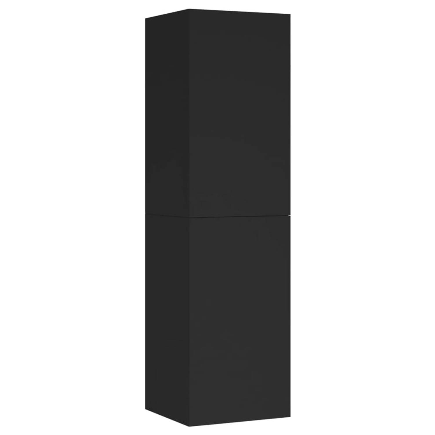 The Living Store Wandkast X - Televisiekast - 30.5 x 30 x 110 cm - Zwart