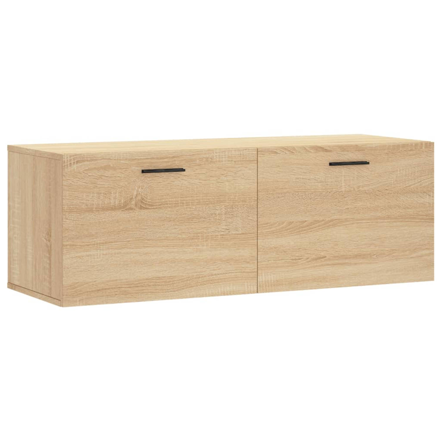 The Living Store Wandkast Sonoma Eiken - 100 x 36.5 x 35 cm - Duurzaam bewerkt hout