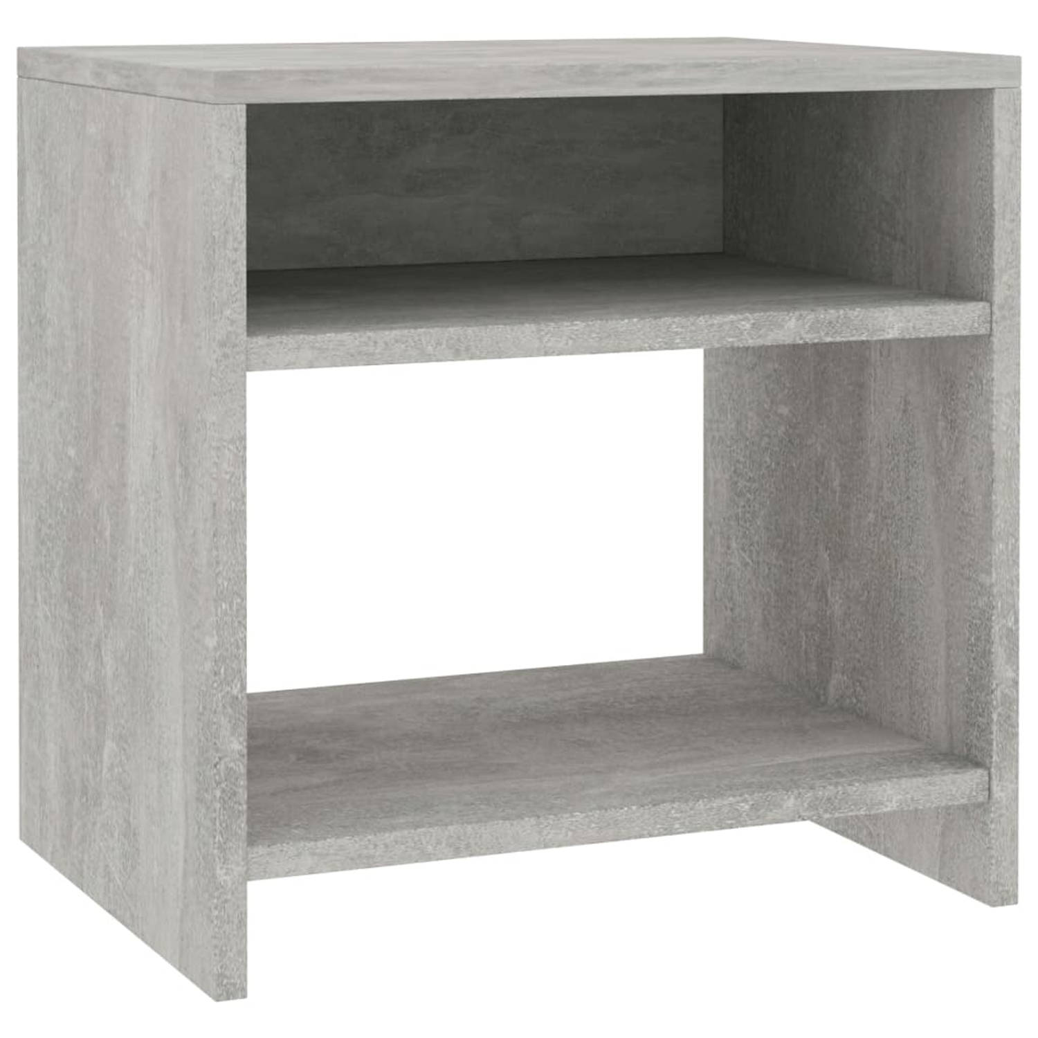 The Living Store Nachtkastje - Elegant - Meubel - 40 x 30 x 40 cm - Betongrijs