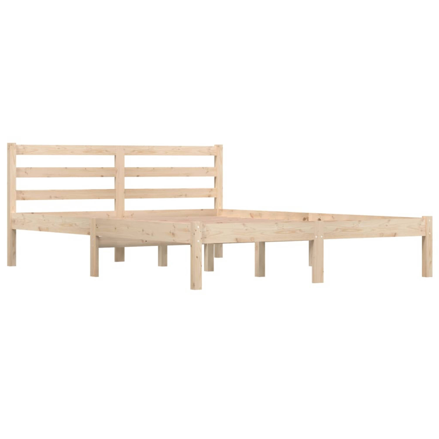 The Living Store Bedframe massief grenenhout 120x190 cm 4FT Small Double - Bedframe - Bedframes - Bed - Bedbodem - Ledikant - Bed Frame - Massief Houten Bedframe - Slaapmeubel - Be