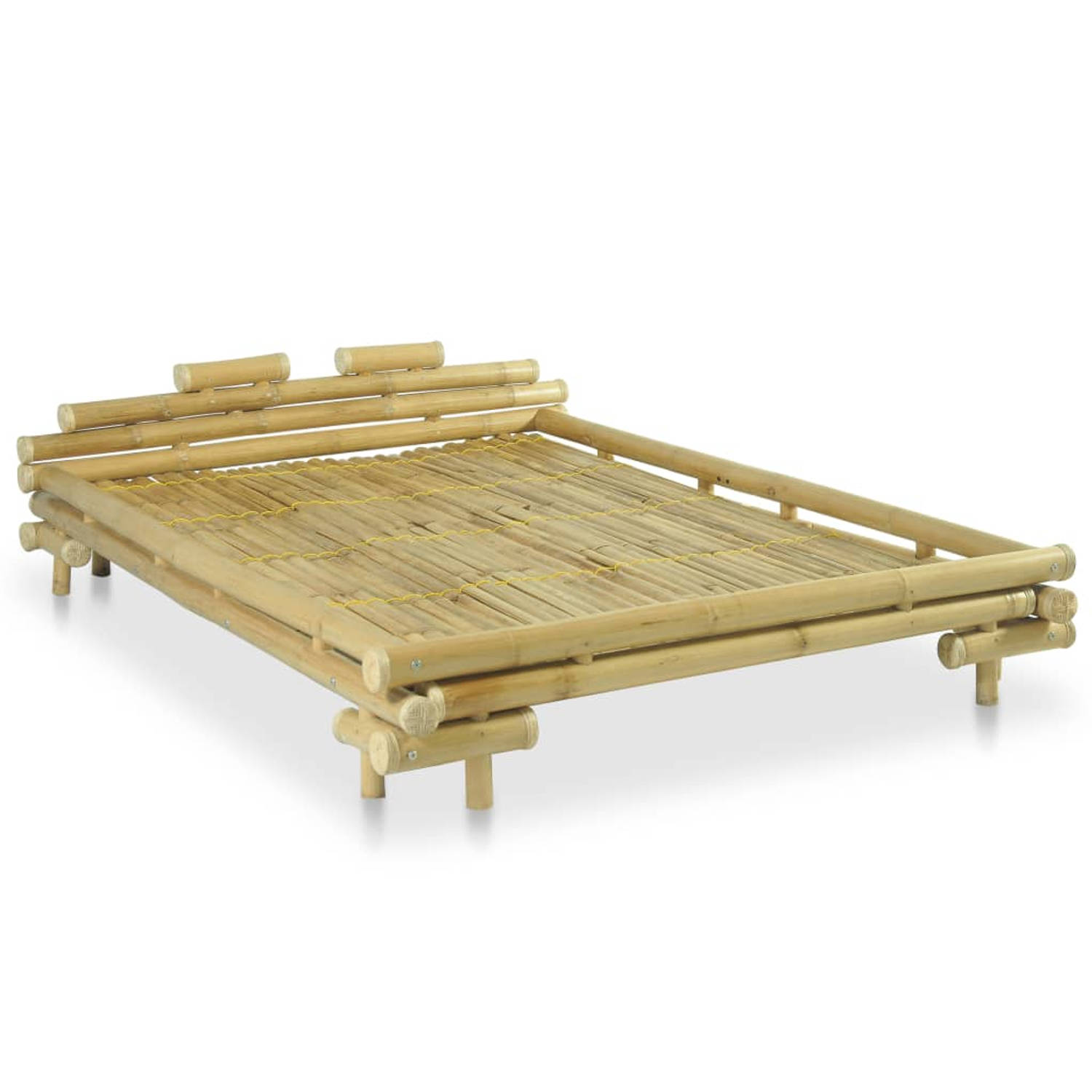 The Living Store Bedframe bamboe 140x200 cm - Bed
