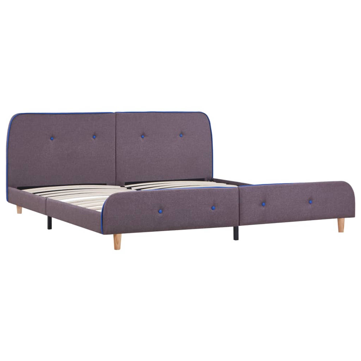 The Living Store Bedframe stof taupe 180x200 cm - Bed