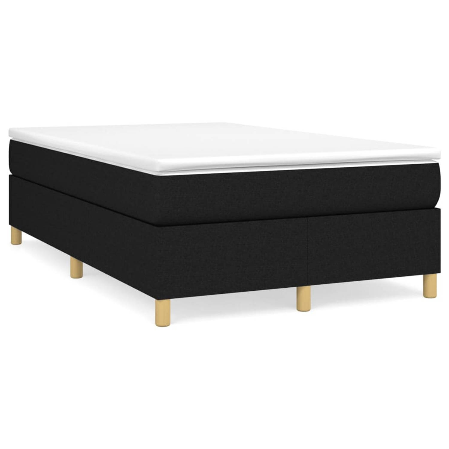 The Living Store Boxspring met matras stof zwart 120x200 cm - Boxspring - Boxsprings - Bed - Slaapmeubel - Boxspringbed - Boxspring Bed - Tweepersoonsbed - Bed Met Matras - Bedfram