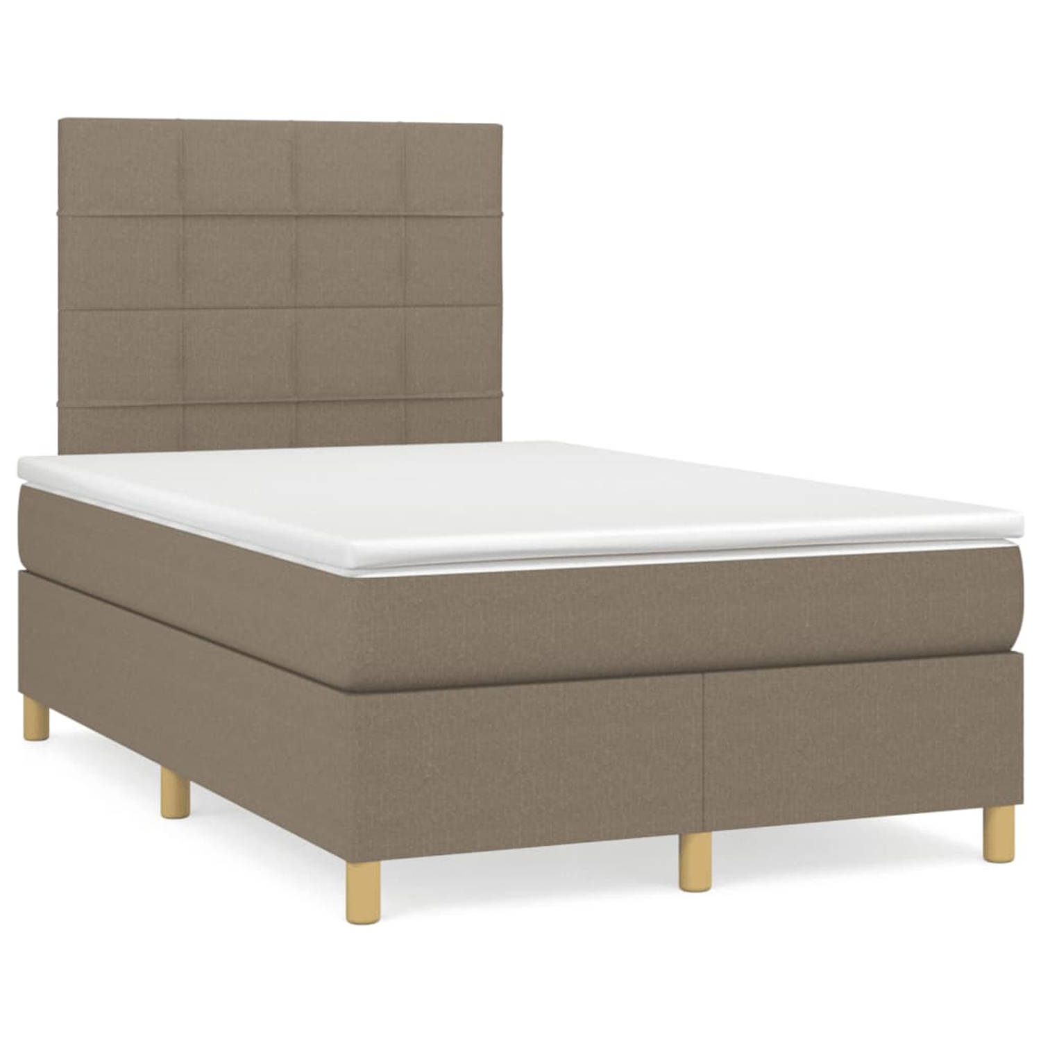 The Living Store Bed - Pocketvering - Boxspringbed - 120x200 cm - Inclusief matras en topmatras
