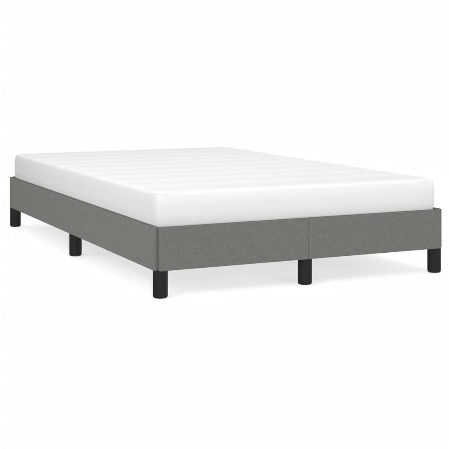 The Living Store Bedframe stof donkergrijs 120x200 cm - Bedframe - Bedframe - Bed - Slaapmeubel - Ledikant - Bedbodem - Tweepersoonsbed - Bedden - Slaapmeubels - Slaapmeubelen - Le