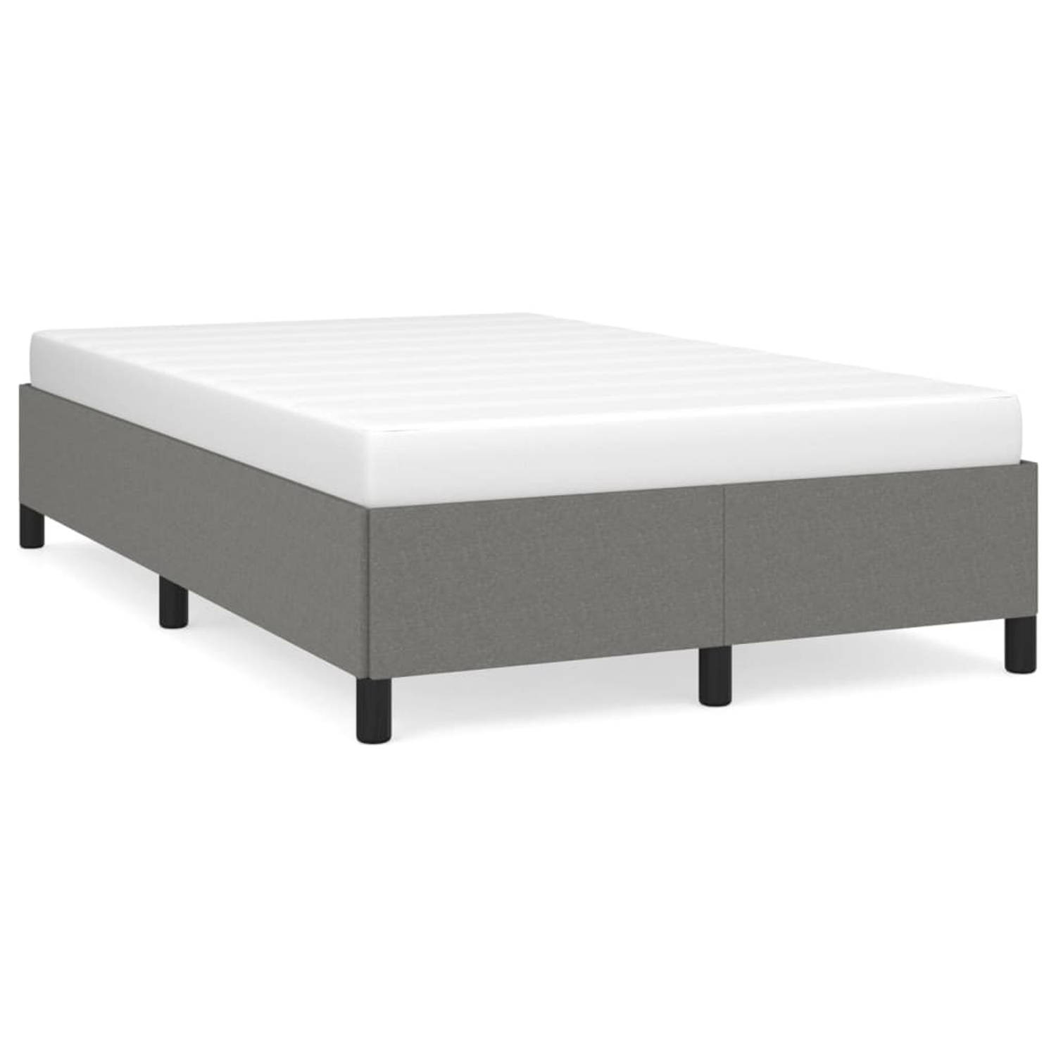 The Living Store Bedframe stof donkergrijs 120x200 cm - Bedframe - Bedframe - Bed - Slaapmeubel - Ledikant - Bedbodem - Tweepersoonsbed - Bedden - Slaapmeubels - Slaapmeubelen - Le