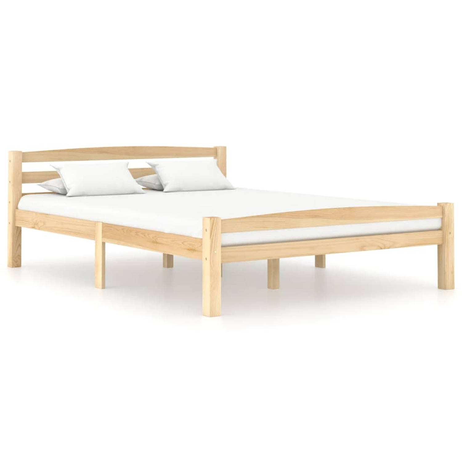 The Living Store Bedframe massief grenenhout 140x200 cm - Bedframe - Bedframe - Bed Frame - Bed Frames - Bed - Bedden - 2-persoonsbed - 2-persoonsbedden - Tweepersoons Bed