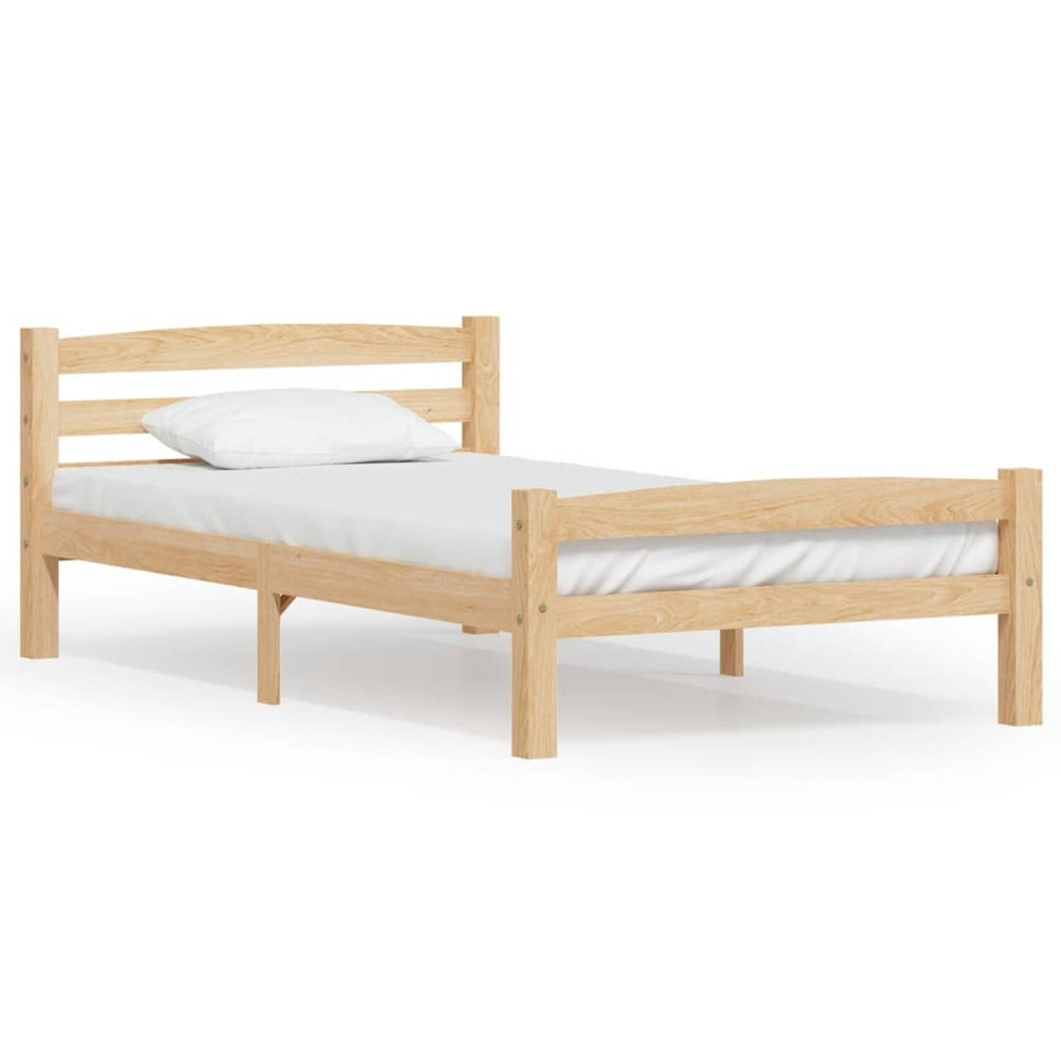 The Living Store Bedframe massief grenenhout 100x200 cm - Bedframe - Bedframe - Bed Frame - Bed Frames - Bed - Bedden - 1-persoonsbed - 1-persoonsbedden - Eenpersoons Bed