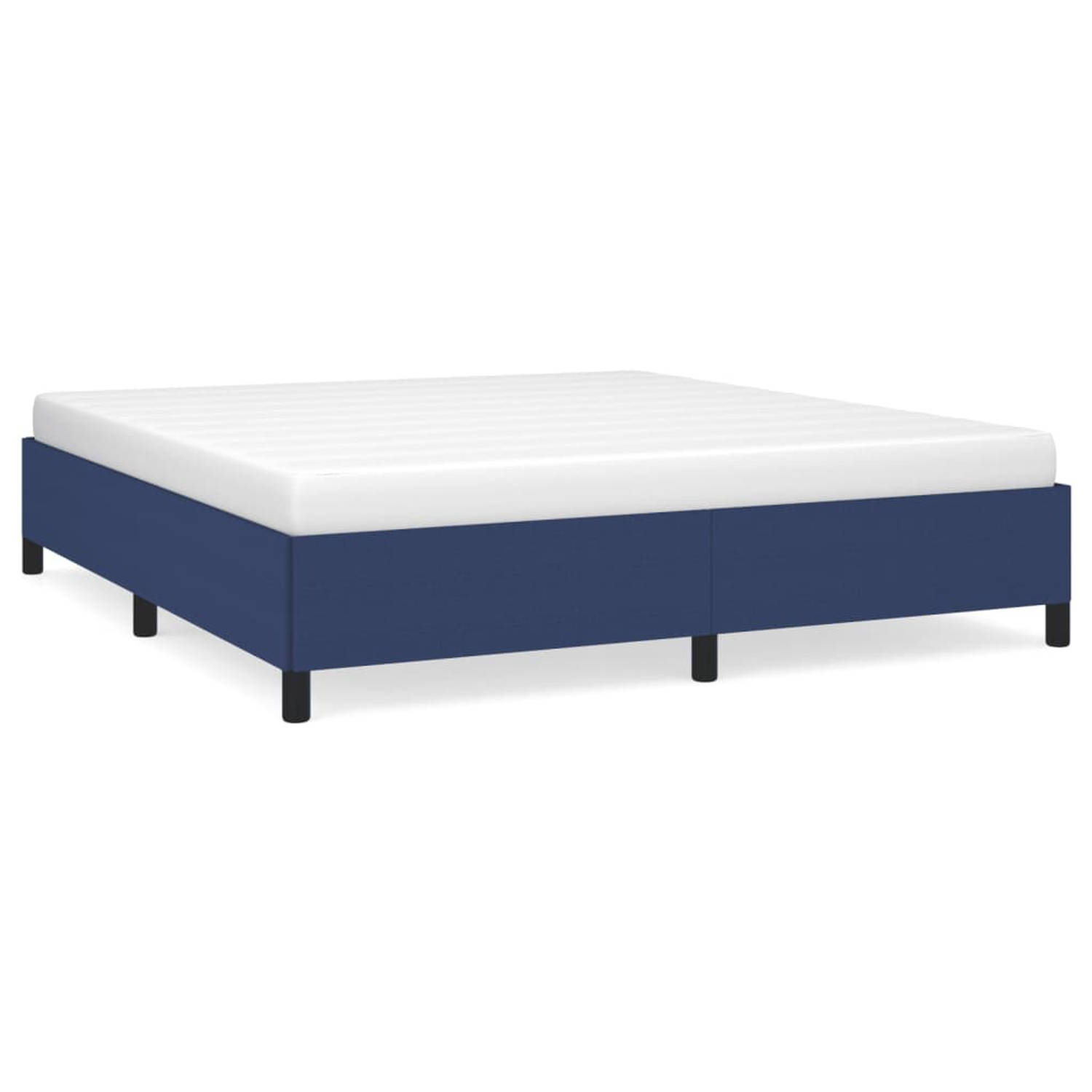 The Living Store Bedframe stof blauw 180x200 cm - Bed