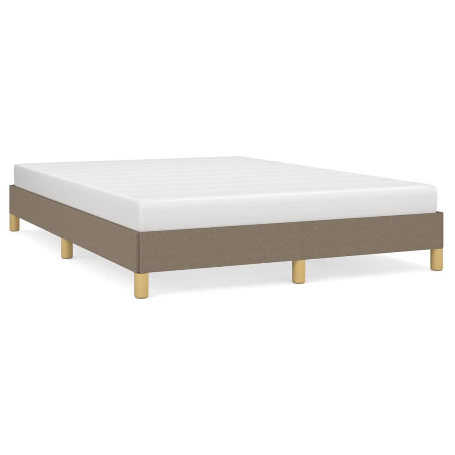 The Living Store Bedframe stof taupe 160x200 cm - Bed