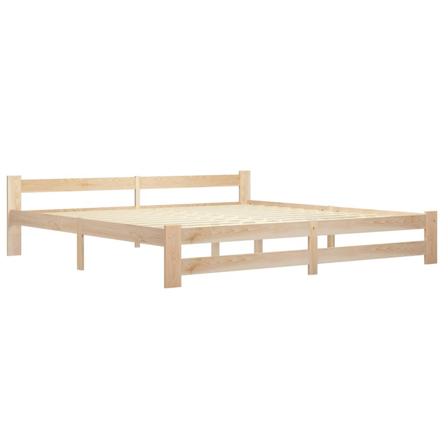 The Living Store Bedframe massief grenenhout 200x200 cm - Bedframe - Bedframes - Bed Frame - Bed Frames - Bed - Bedden - Houten Bedframe - Houten Bedframes - 2-persoonsbed - 2